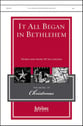 It All Began in Bethlehem SAB choral sheet music cover